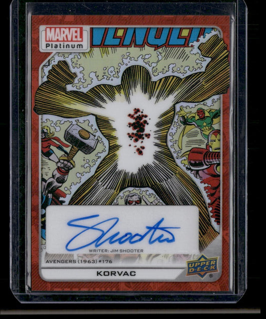Korvac #138 Creator Auto Orange Rainbow 1/25 ALPHA UD 2023 Marvel Platinum