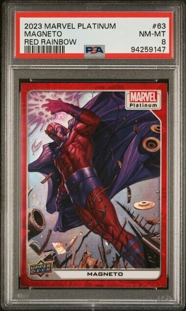 Magneto #63 Red Rainbow PSA 8 Upper Deck 2023 Marvel Platinum