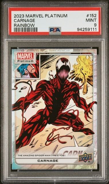 Carnage #152 Rainbow PSA 9 Upper Deck 2023 Marvel Platinum