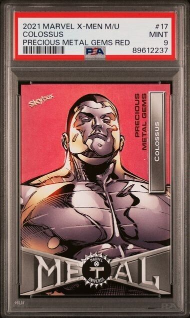 Colossus #17 PSA 9 Red Precious Metal Gems /100 PMG 2021 Marvel Metal X-Men