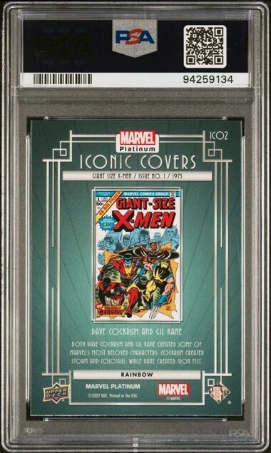 Giant Size X-Men 1 Iconic Covers IC02 Rainbow PSA 9 2023 UD Marvel Platinum