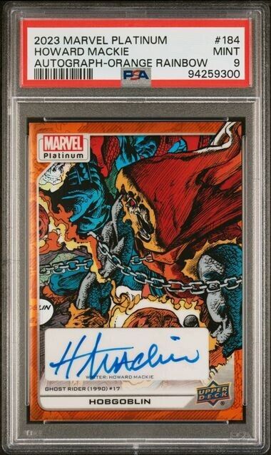 Hobgoblin #184 Creator Auto Orange Rainbow /25 PSA 9 UD 2023 Marvel Platinum