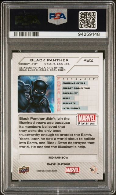 Black Panther #82 Red Rainbow PSA 10 Upper Deck 2023 Marvel Platinum