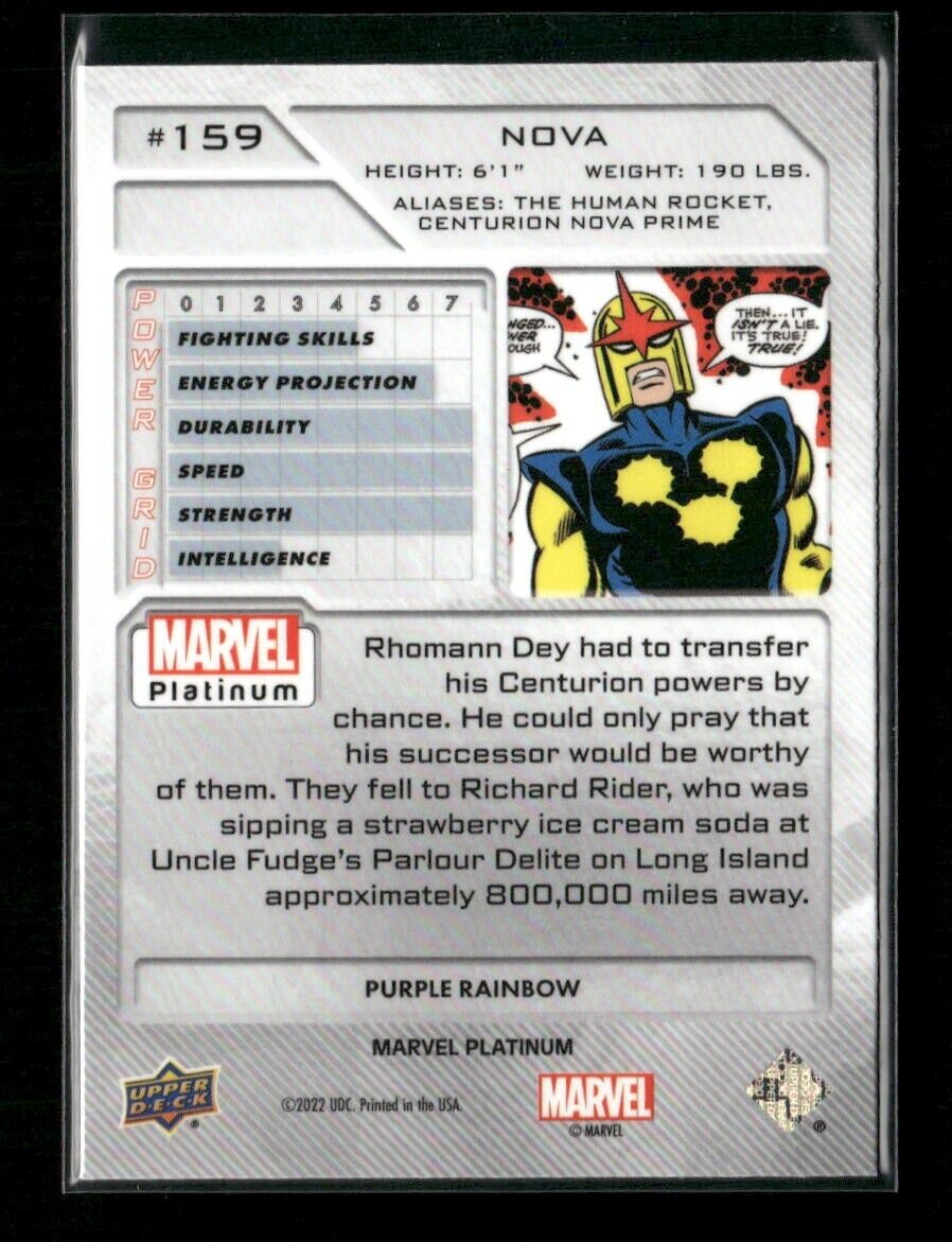 2023 Upper Deck Marvel Platinum Nova #159 Purple Rainbow