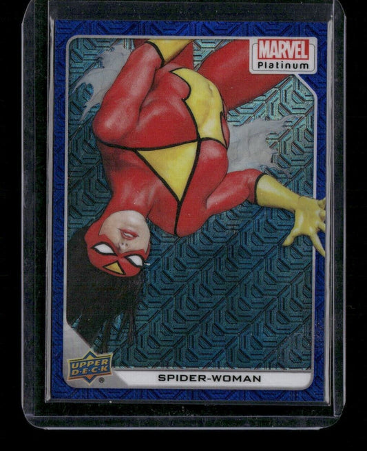 Spider-Woman #42 Blue Traxx /499 Upper Deck 2023 Marvel Platinum