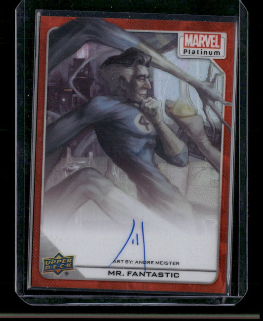 Mr. Fantastic #55 Artist Auto Orange Rainbow /35 Upper Deck 2023 Marvel Platinum