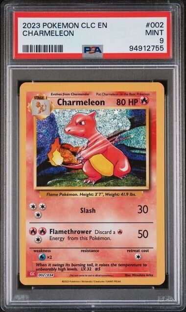 Charmeleon Holo #002 PSA 9 CLC TCG Classic Collection 2023 Pokemon Card