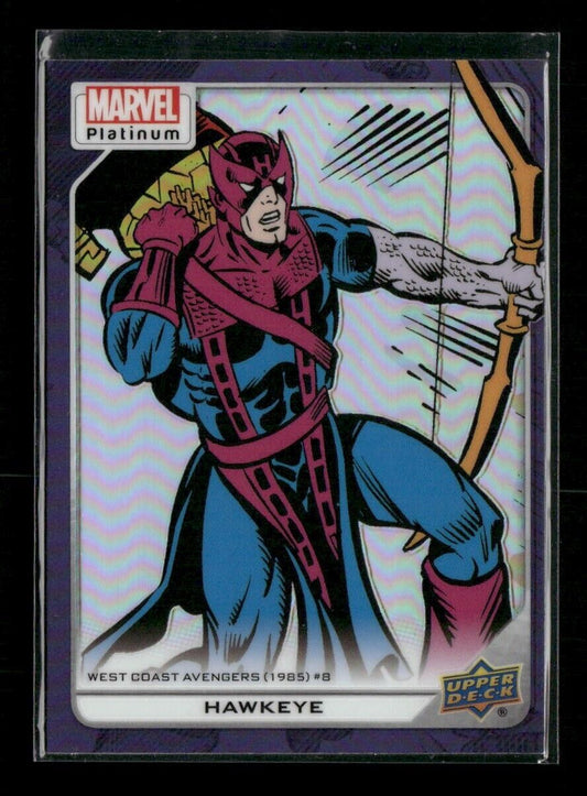 2023 Upper Deck Marvel Platinum Hawkeye #105 Purple Rainbow