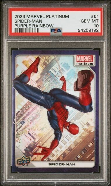 Spider-Man #61 Purple Rainbow PSA 10 Upper Deck 2023 Marvel Platinum