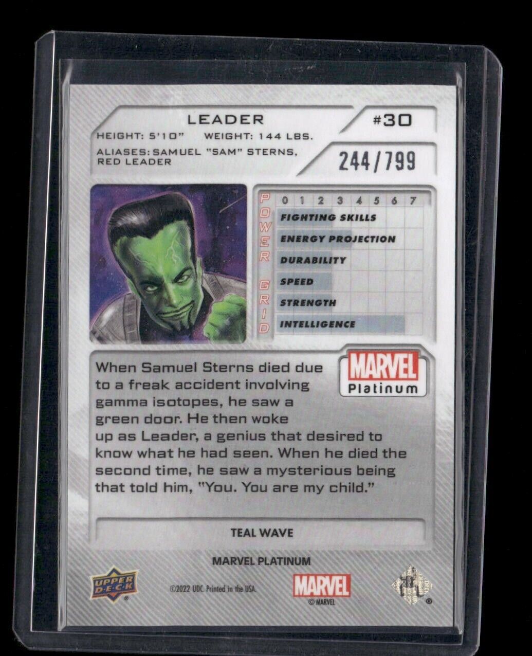 Leader #30 Teal Wave /799 Upper Deck 2023 Marvel Platinum
