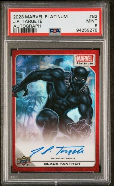 Black Panther #82 Artist Auto Red Rainbow PSA 9 Upper Deck 2023 Marvel Platinum