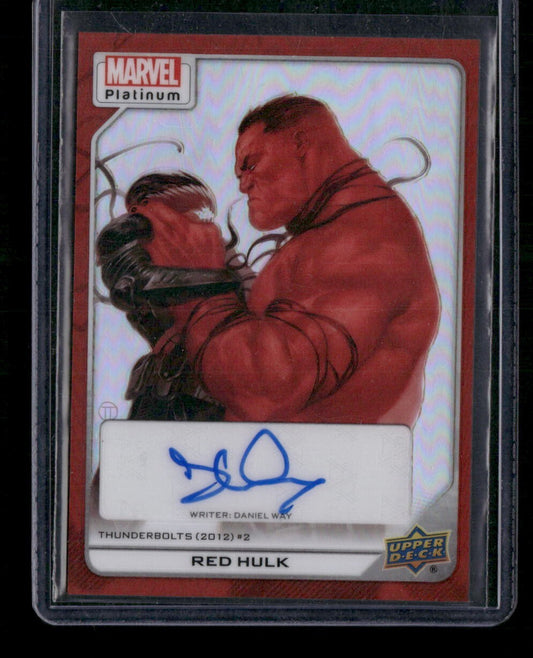 Red Hulk #190 Creator Auto Red Rainbow Upper Deck 2023 Marvel Platinum