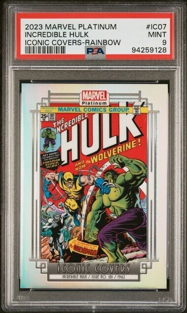 Incredible Hulk 181 Iconic Covers IC07 Rainbow PSA 9 2023 UD Marvel Platinum