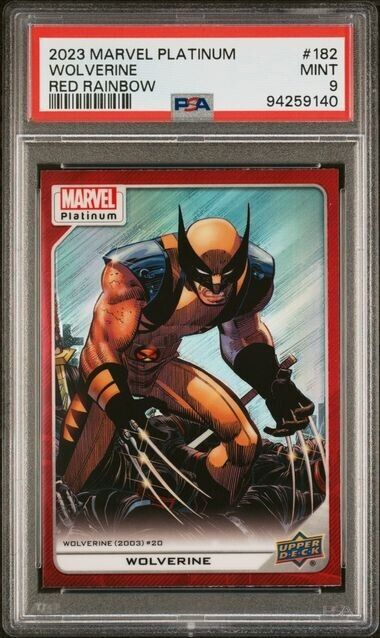 Wolverine #182 Red Rainbow PSA 9 Upper Deck 2023 Marvel Platinum