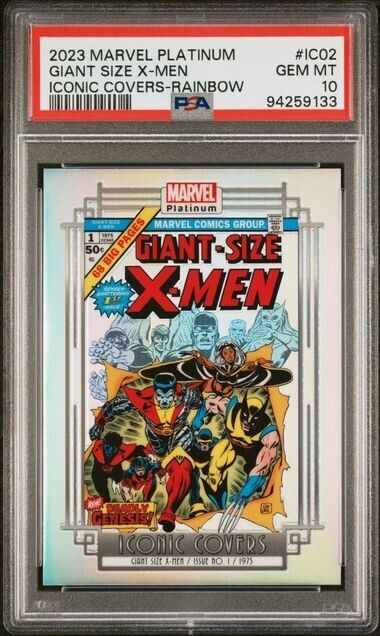 Giant Size X-Men 1 Iconic Covers IC02 Rainbow PSA 10 2023 UD Marvel Platinum