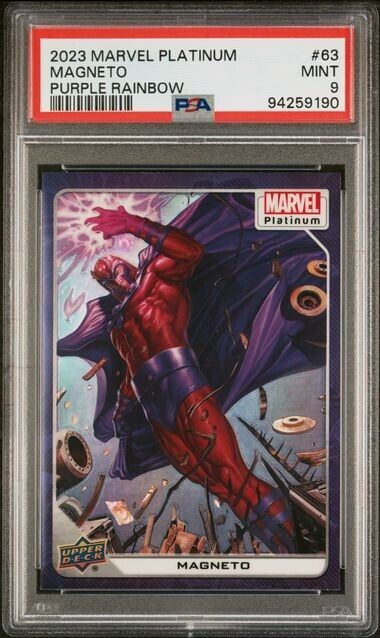 Magneto #63 Purple Rainbow PSA 9 Upper Deck 2023 Marvel Platinum