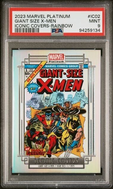 Giant Size X-Men 1 Iconic Covers IC02 Rainbow PSA 9 2023 UD Marvel Platinum