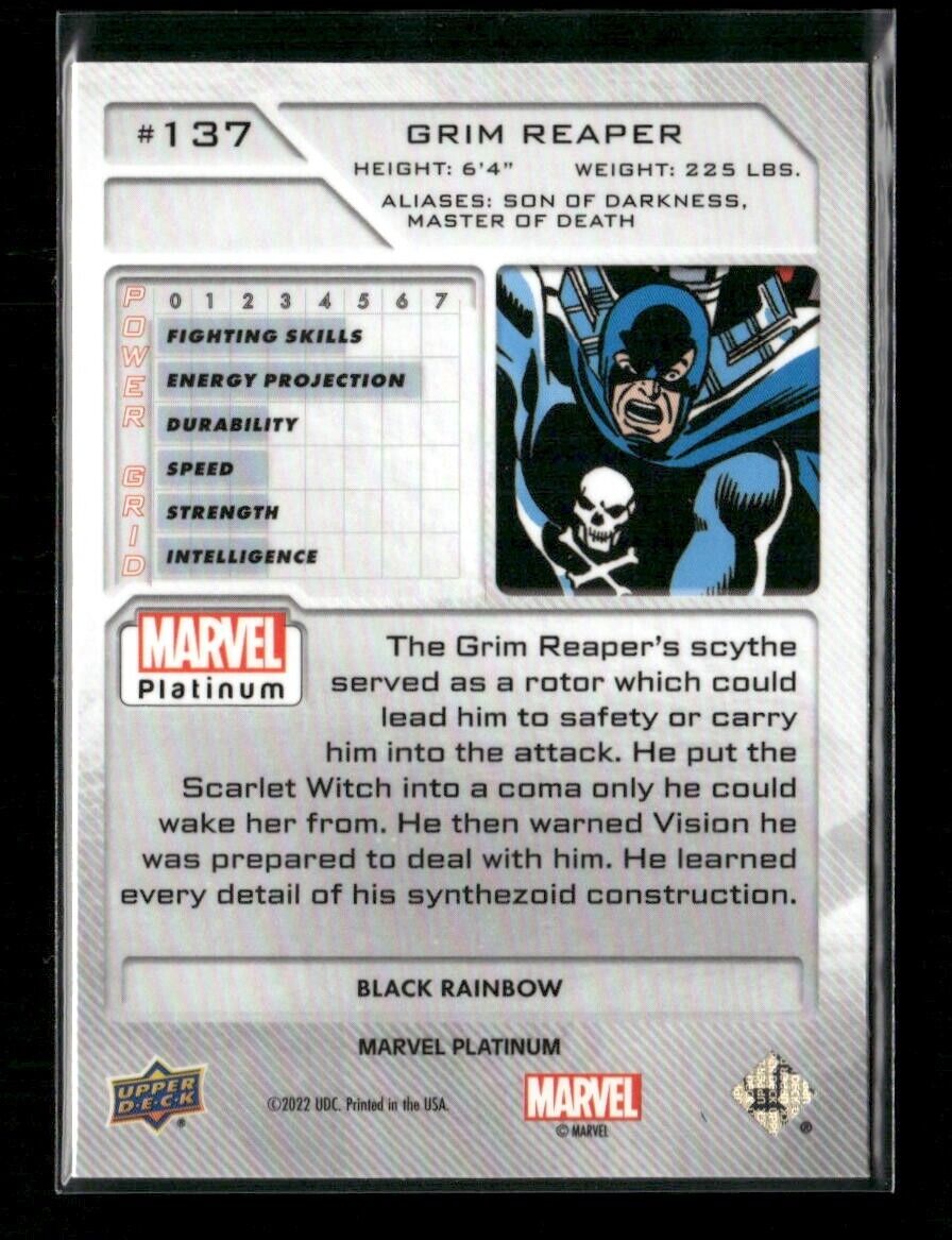 2023 Upper Deck Marvel Platinum Grim Reaper #137 Black Rainbow