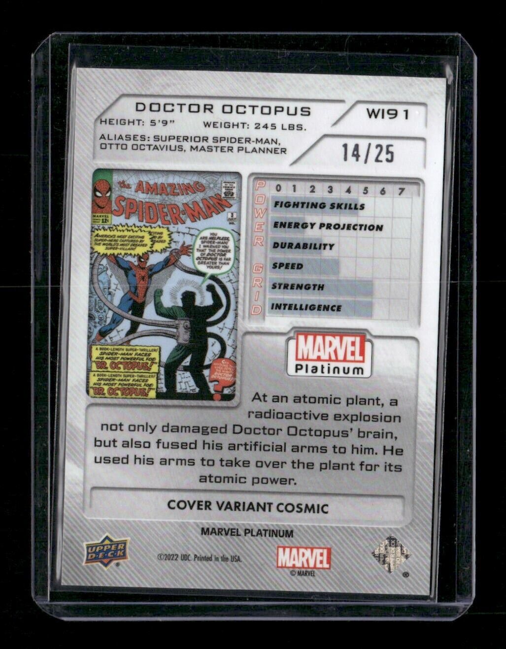 Doctor Octopus WI91 Cosmic Cover Variant /25 Upper Deck 2023 Marvel Platinum