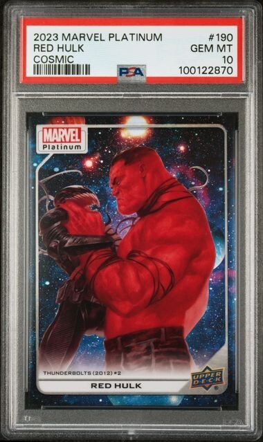 Red Hulk #190 Cosmic /25 PSA 10 Upper Deck 2023 Marvel Platinum