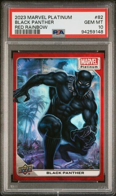 Black Panther #82 Red Rainbow PSA 10 Upper Deck 2023 Marvel Platinum