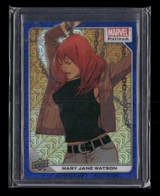 Mary Jane Watson #92 Blue Traxx /499 Upper Deck 2023 Marvel Platinum