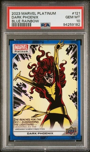 Dark Pheonix #121 Blue Rainbow PSA 10 Upper Deck 2023 Marvel Platinum