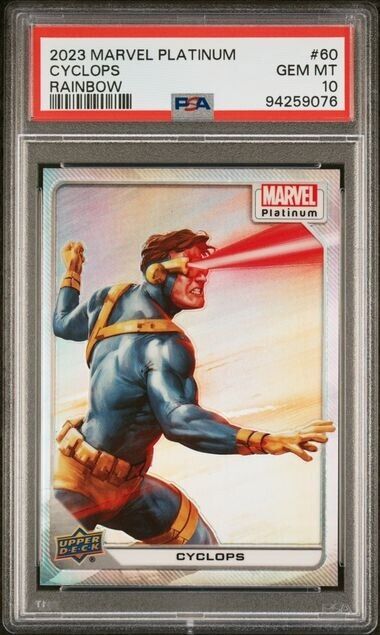 Cyclops #60 Rainbow PSA 10 Upper Deck 2023 Marvel Platinum