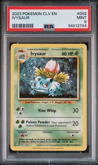 Ivysaur Holo #002 PSA 9 CLV TCG Classic Collection 2023 Pokemon Card