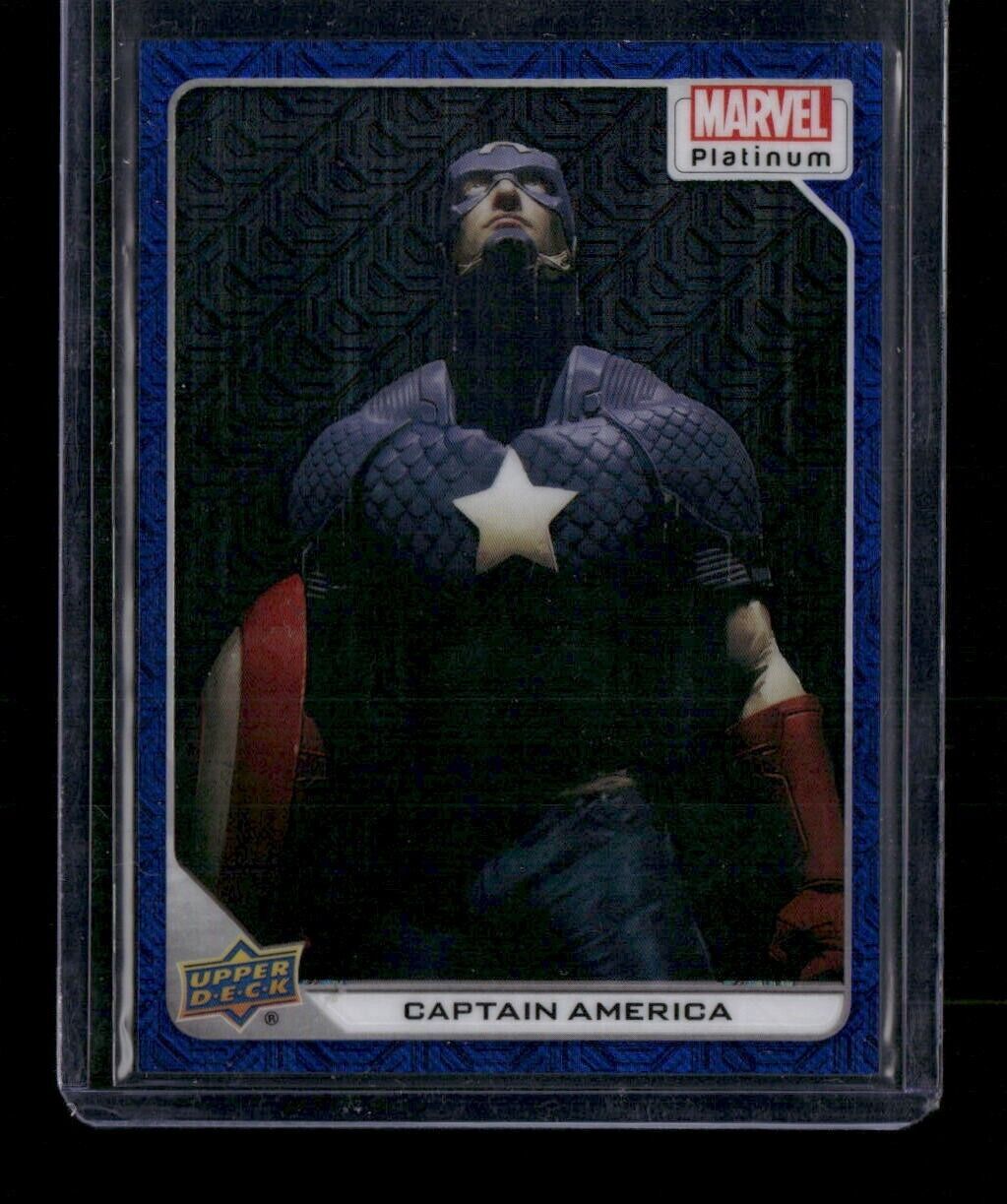 Captain America #13 OMEGA Blue Traxx 499/499 Upper Deck 2023 Marvel Platinum