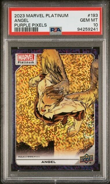 Angel #193 Purple Pixels /35 PSA 10 Upper Deck 2023 Marvel Platinum