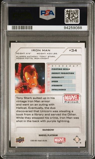 Iron Man #34 Rainbow PSA 10 Upper Deck 2023 Marvel Platinum