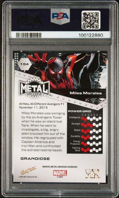 Miles Morales #154 Grandoise PSA 10 2024 Marvel Metal Avengers