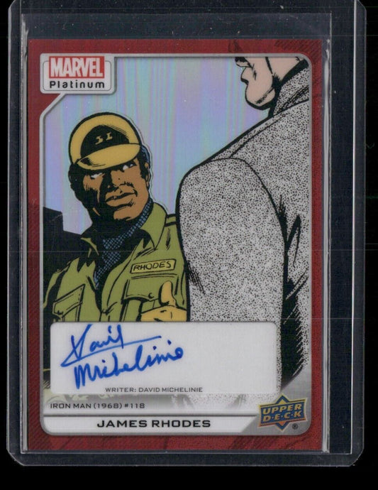 James Rhodes #122 Creator Auto Red Rainbow Upper Deck 2023 Marvel Platinum