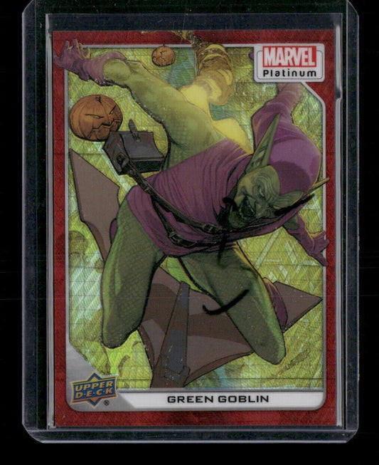 Green Goblin #90 Red Prism /199 Upper Deck 2023 Marvel Platinum