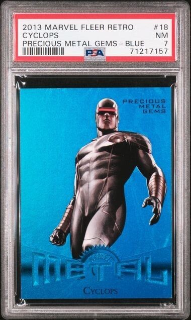 Cyclops #18 PSA 7 Blue Precious Metal Gems /50 PMG 2013 Fleer Retro Marvel