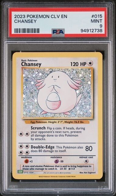 Chansey Holo #015 PSA 9 CLV TCG Classic Collection 2023 Pokemon Card