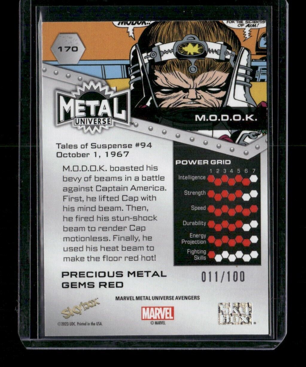 Modok #170 Red PMG Gems /100 2024 Upper Deck Marvel Metal Avengers