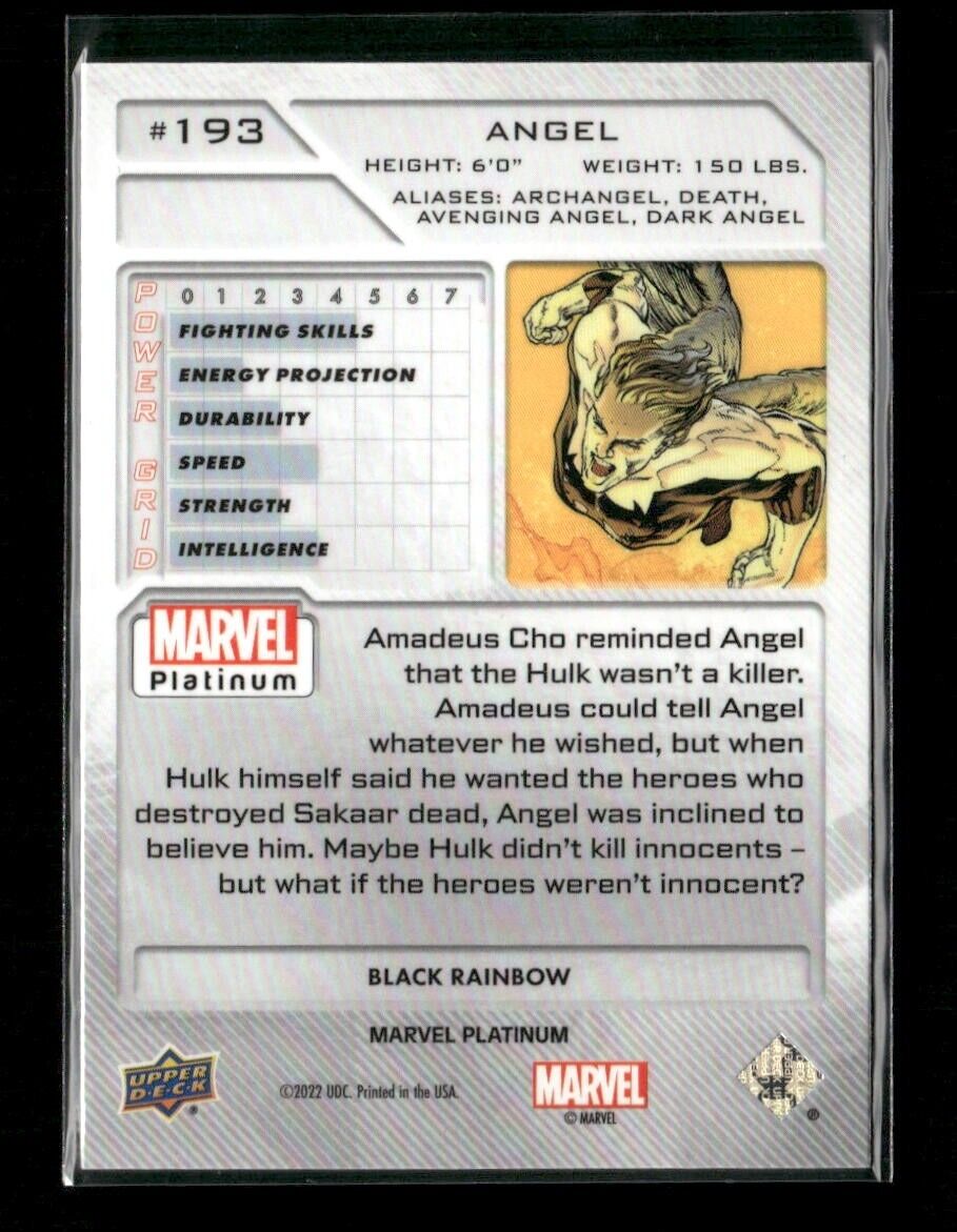 2023 Upper Deck Marvel Platinum Angel #193 Black Rainbow