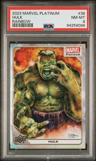 Hulk#36 Rainbow PSA 8 Upper Deck 2023 Marvel Platinum