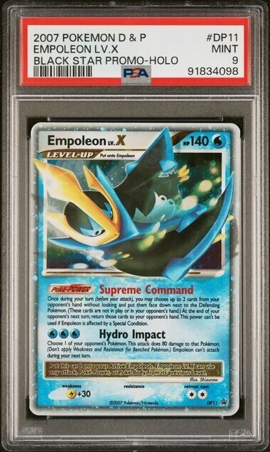 Empoleon Lv. X DP11 PSA 10 Black Star Promo 2007 Pokemon Diamond & Pearl Card