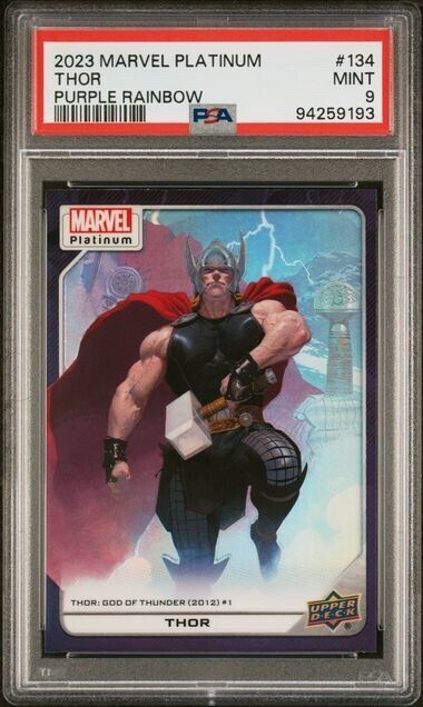 Thor #134 Purple Rainbow PSA 9 Upper Deck 2023 Marvel Platinum