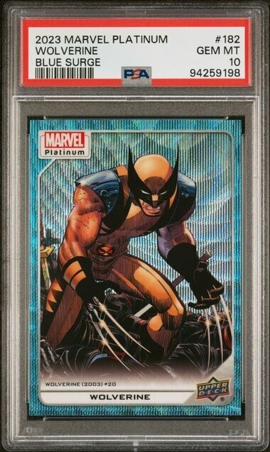 Wolverine # 182 Blue Surge PSA 10 Upper Deck 2023 Marvel Platinum