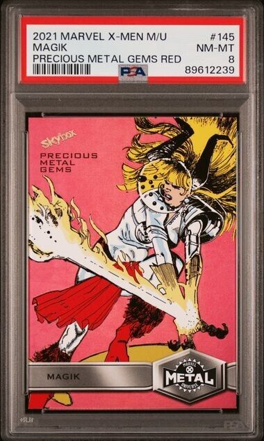 Magik #145 PSA 8 Red Precious Metal Gems /100 PMG 2021 Marvel Metal X-Men