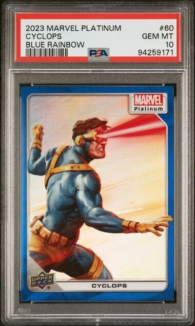 Cyclops #60 Blue Rainbow PSA 10 Upper Deck 2023 Marvel Platinum