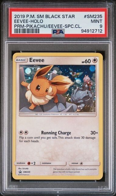 Eevee Holo SM235 PSA 9 2019 Pikachu & Eevee Special Collection Promo