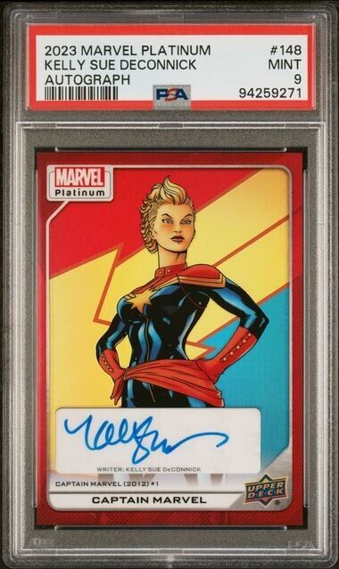 Captain Marvel #148 Creator Auto Red Rainbow PSA 9 UD 2023 Marvel Platinum