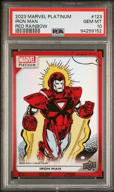 Iron Man #123 Red Rainbow PSA 10 Upper Deck 2023 Marvel Platinum