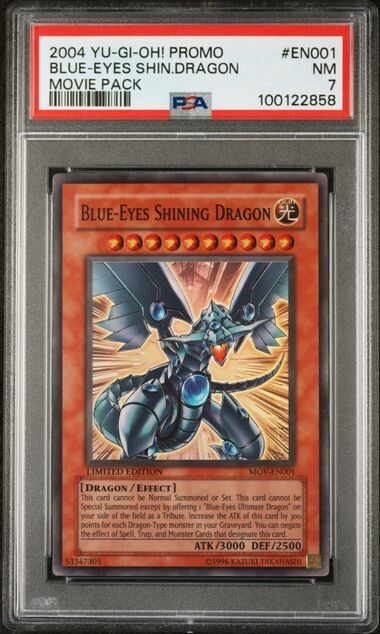Blue Eyes Shining Dragon PSA 7 EN001 2004 Yu-Gi-Oh Movie Promo