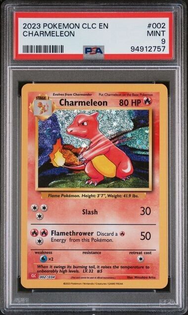 Charmeleon Holo #002 PSA 9 CLC TCG Classic Collection 2023 Pokemon Card